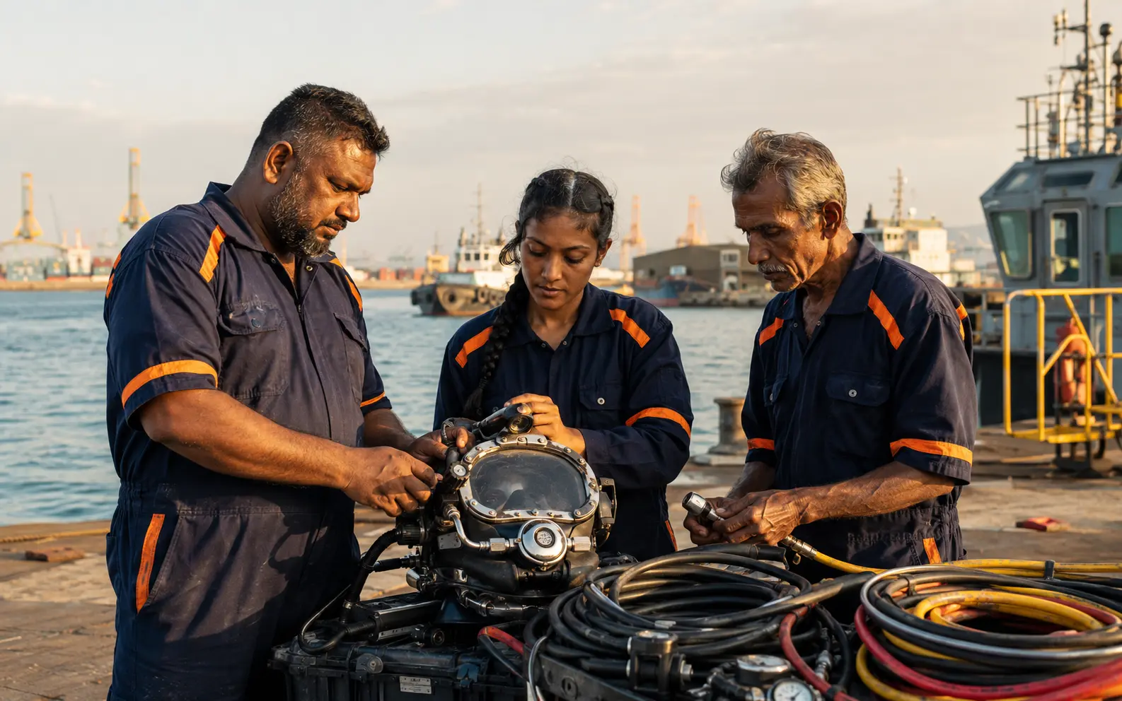 Dive Support professional at work