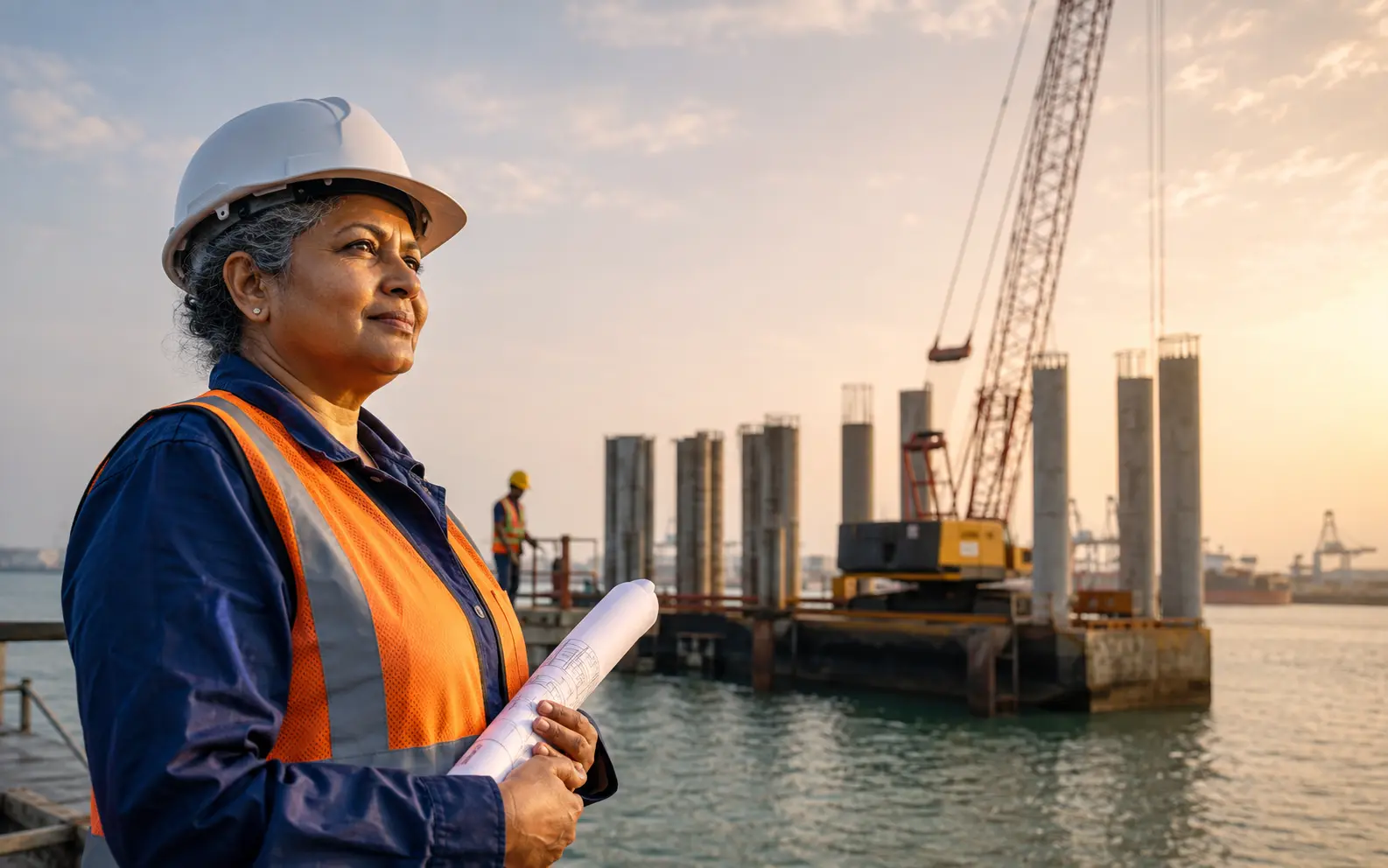 Marine Engineering professional at work